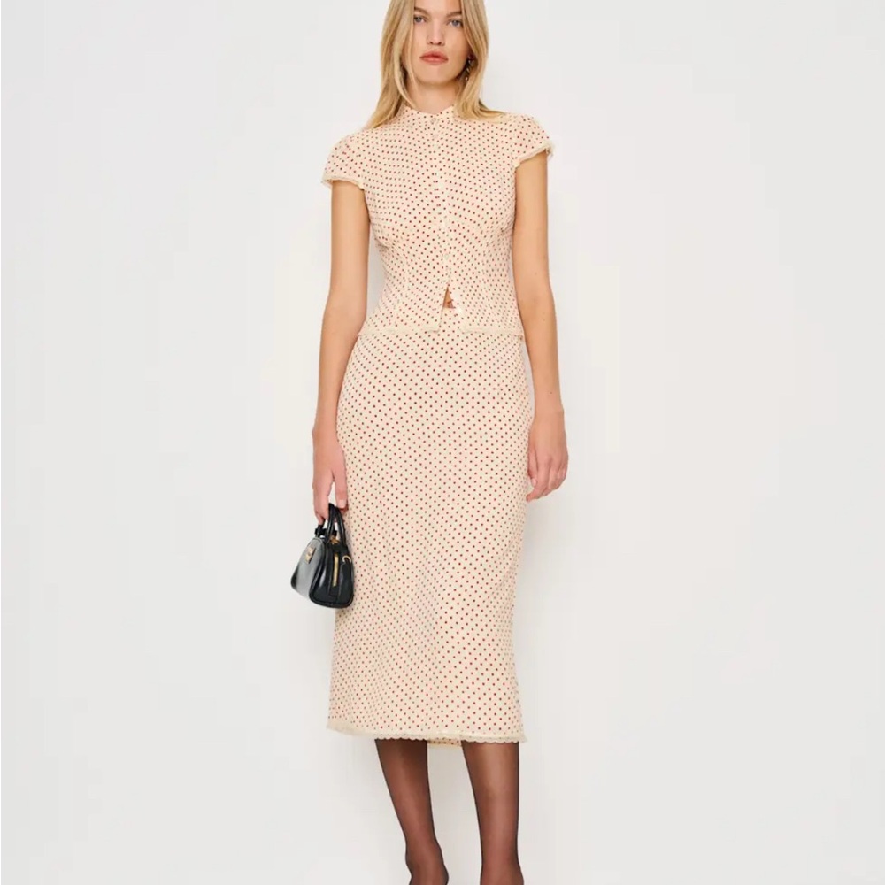 Reformation Opal Two Piece Champagne - Size 6